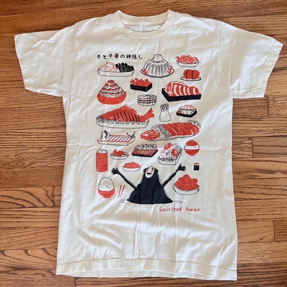 Spirited Away Graphic T-Shirt - Off White Adult Sz Small